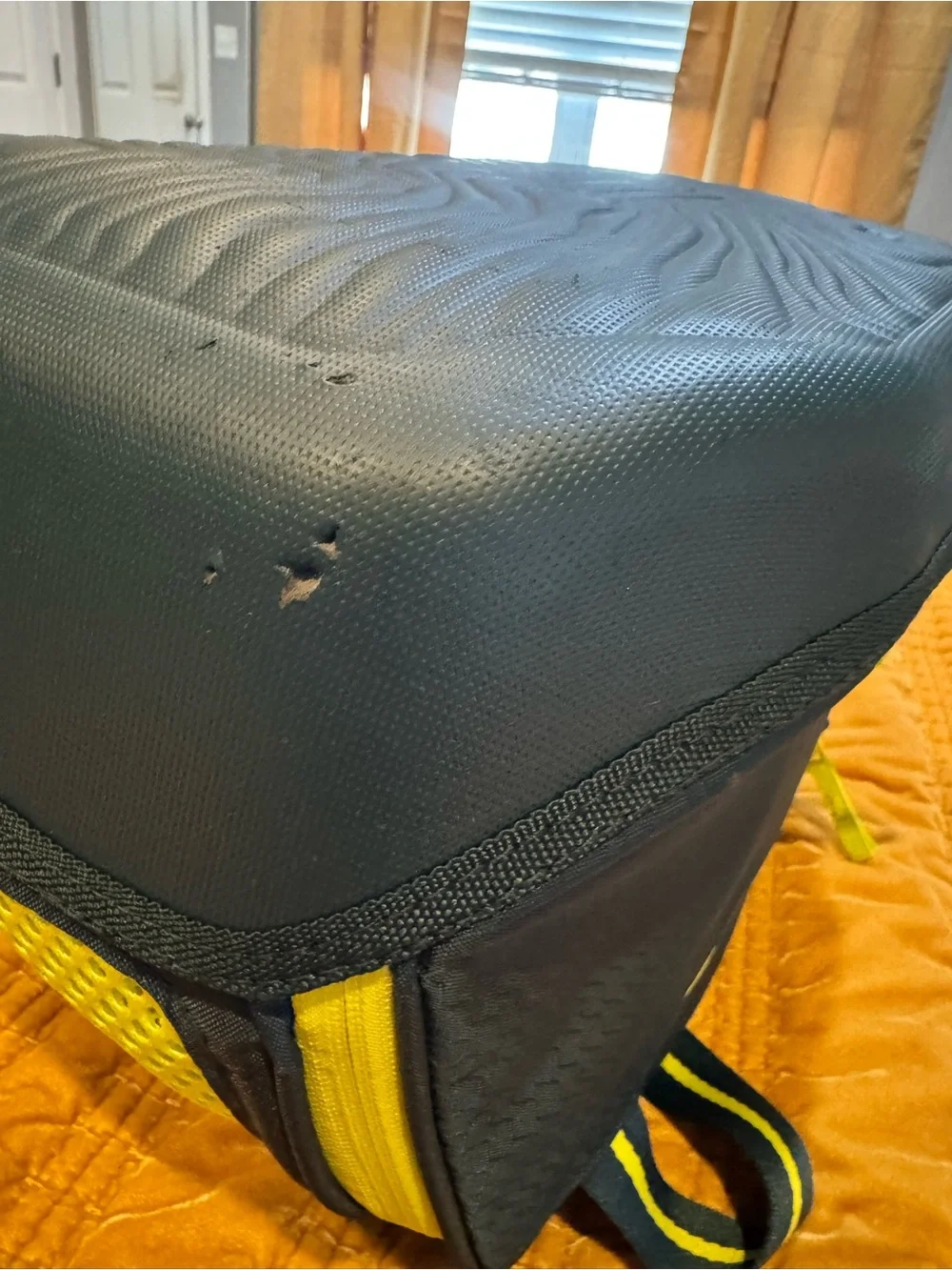 Kurgo Black and Neon Yellow Duffel Bag